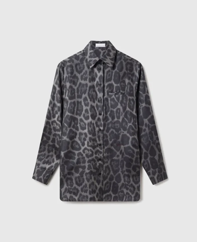 Oversized-Hemd mit Leopardenmuster
