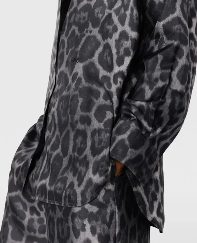Oversized-Hemd mit Leopardenmuster