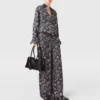 Oversized-Hemd mit Spitzenprint