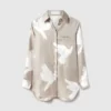 Oversized-Hemd mit Taubenprint