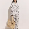 Oversized-Hemd mit Kirschprint