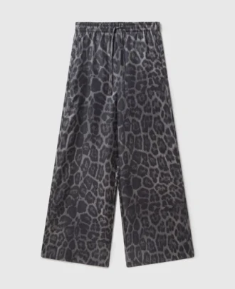 Oversized-Hose mit Kordelzug und Leopardenmuster