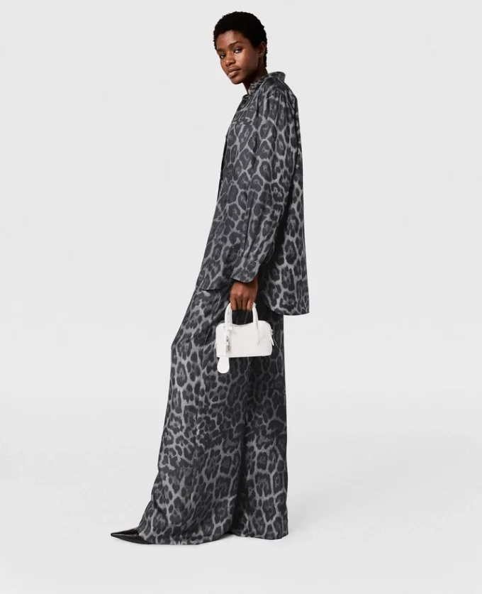 Oversized-Hemd mit Leopardenmuster