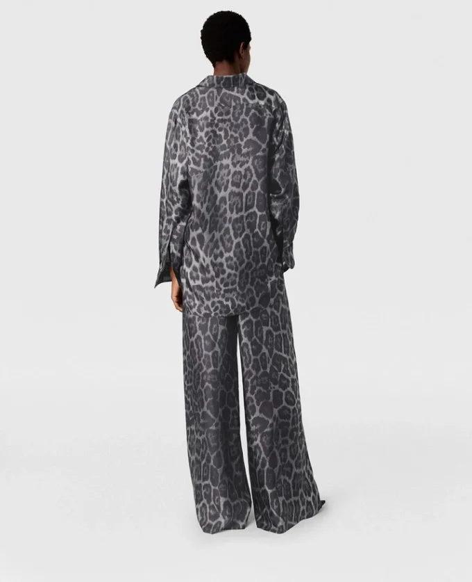 Oversized-Hemd mit Leopardenmuster