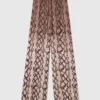 Oversized-Hose mit Kordelzug und Schlangenprint