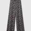 Oversized-Hose mit Kordelzug und Spitzenprint
