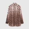 Oversized-Shirt mit Schlangenprint