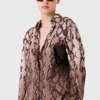 Oversized-Shirt mit Schlangenprint