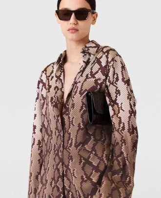 Oversized-Shirt mit Schlangenprint