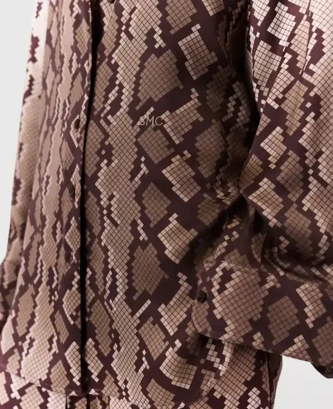 Oversized-Shirt mit Schlangenprint