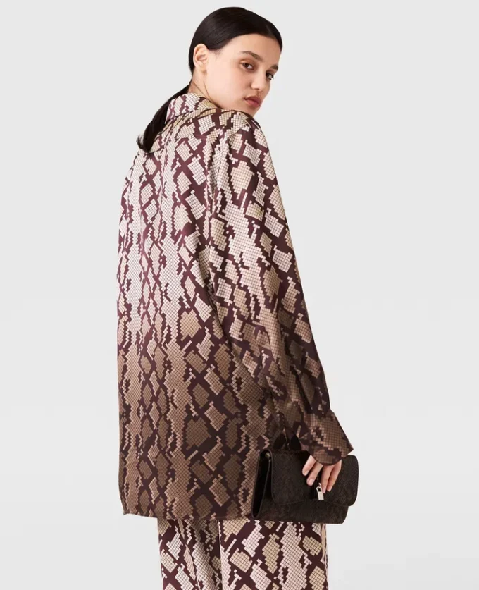 Oversized-Shirt mit Schlangenprint