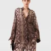 Oversized-Shirt mit Schlangenprint