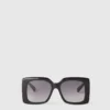Oversized-Sonnenbrille mit quadratischen Gläsern und Farbverlauf