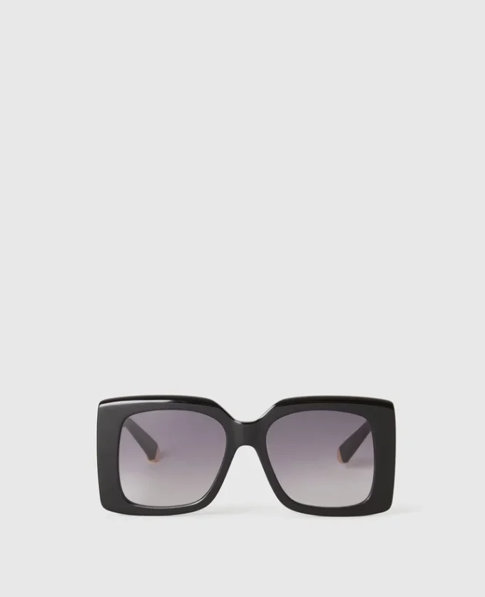 Oversized-Sonnenbrille mit quadratischen Gläsern und Farbverlauf