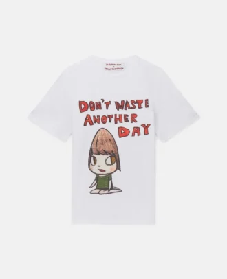 Oversized-T-Shirt mit „Don’t Waste Another Day”-Slogan
