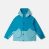 Parka-Jacke mit Kapuze und Farbblock-Design