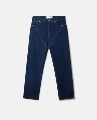 Platinum Dream Bestickte Mid-Rise-Jeans mit geradem Bein