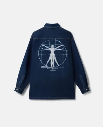 Platinum Dream Oversized-Jeanshemd mit Stickerei