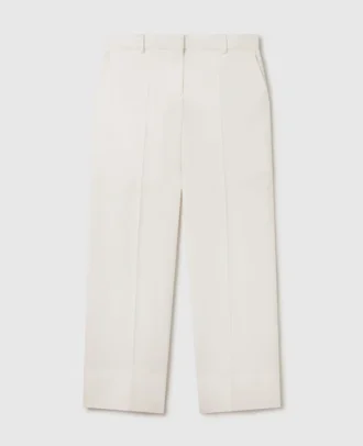 Plissierte Hose mit geradem Bein