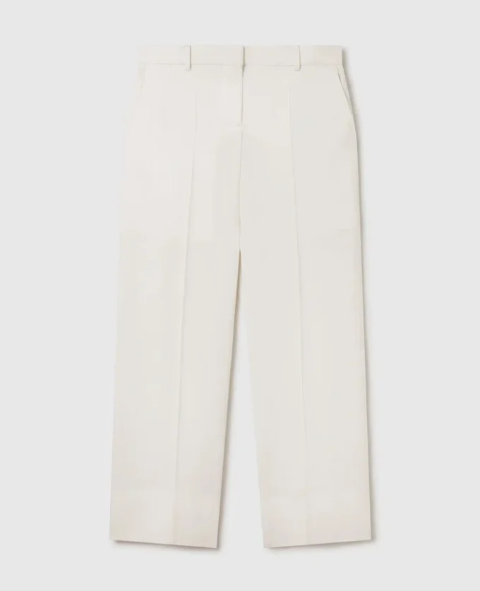 Plissierte Hose mit geradem Bein
