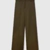 Plissierte Hose mit geradem Bein
