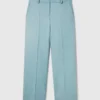 Plissierte Hose mit geradem Bein