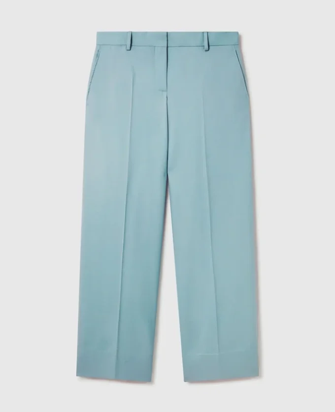 Plissierte Hose mit geradem Bein