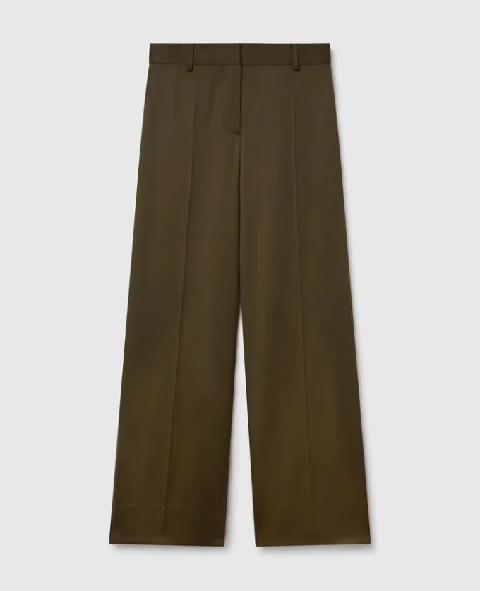 Plissierte Hose mit geradem Bein