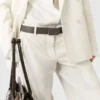 Plissierte Hose mit geradem Bein