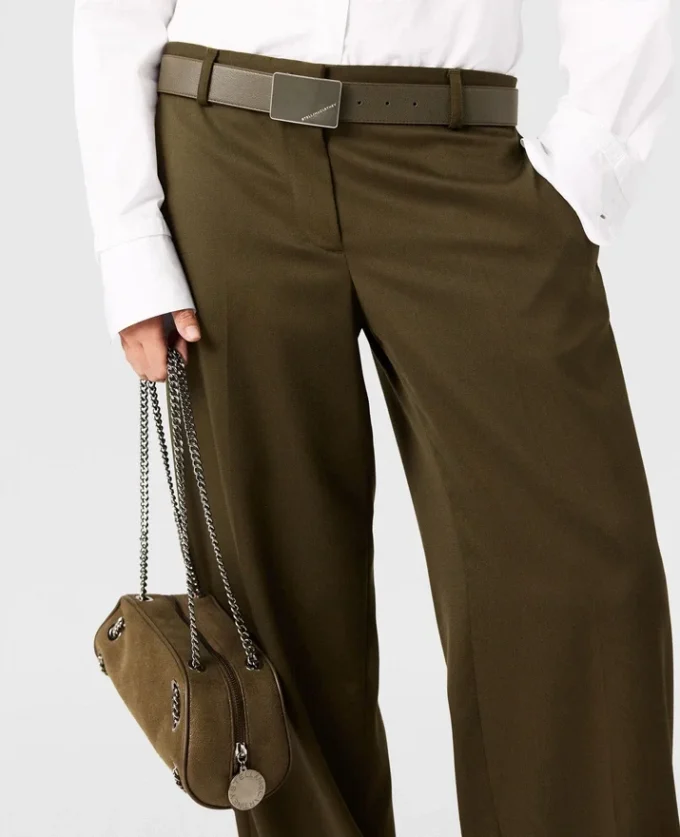 Plissierte Hose mit geradem Bein