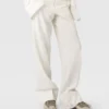 Plissierte Hose mit geradem Bein