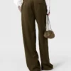 Plissierte Hose mit geradem Bein