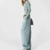 Plissierte Hose mit geradem Bein
