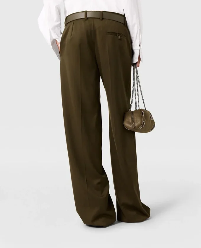 Plissierte Hose mit geradem Bein