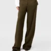 Plissierte Hose mit geradem Bein
