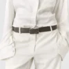 Plissierte Hose mit geradem Bein