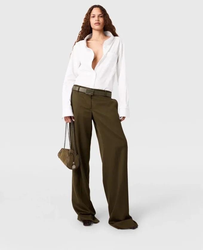 Plissierte Hose mit geradem Bein