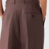 Plissierte Hose mit niedriger Leibhöhe