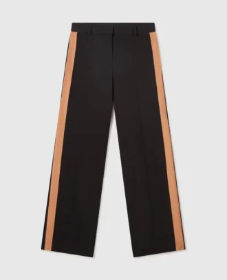 Plissierte Hose mit weitem Bein