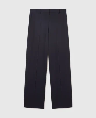 Plissierte Hose mit weitem Bein