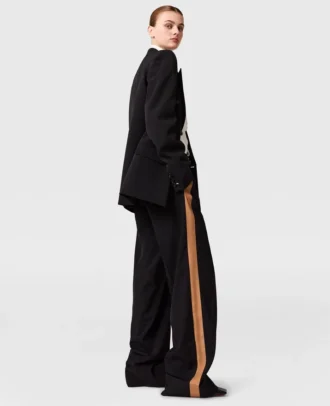 Plissierte Hose mit weitem Bein