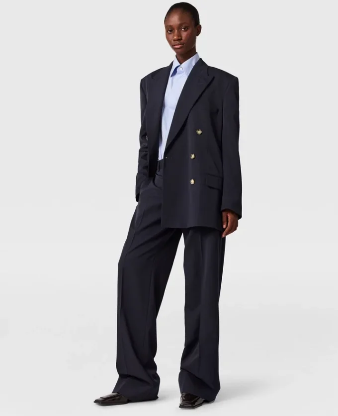 Oversized-Blazer mit doppelter Knopfleiste