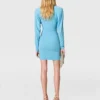 Plissiertes Jersey-Midikleid mit langen Ärmeln