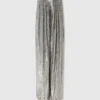 Plissiertes Kleid aus Metallic-Samt