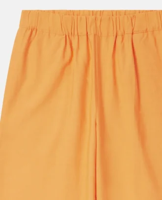 Popeline-Hose mit auffälligen Bündchen