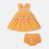 Popeline-Kleid und Bloomers-Set