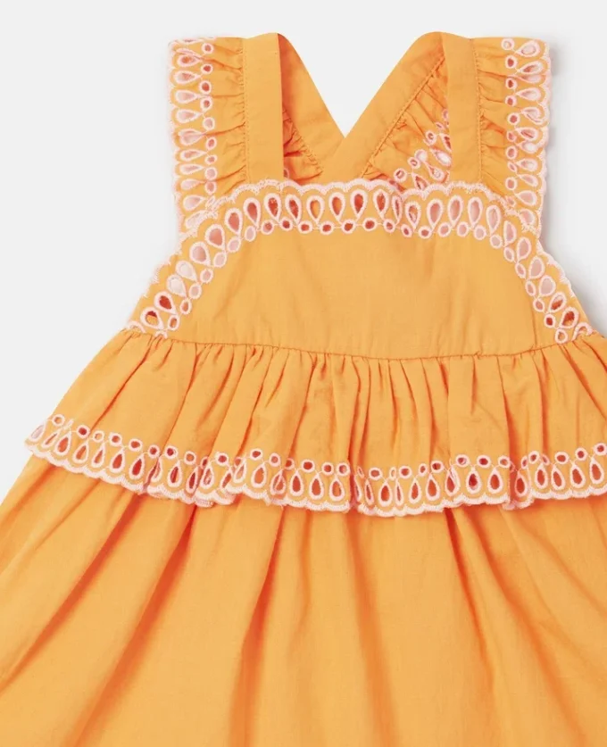Popeline-Kleid und Bloomers-Set