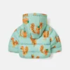 Pufferjacke mit Kapuze und Eichhörnchen-Print