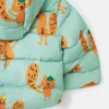 Pufferjacke mit Kapuze und Eichhörnchen-Print