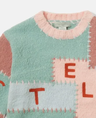 Pullover mit Ballonärmeln und gesticktem Logo